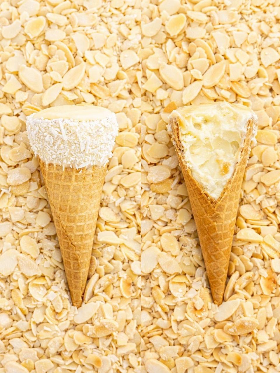 Cone Ice artesanal sabor amêndoa