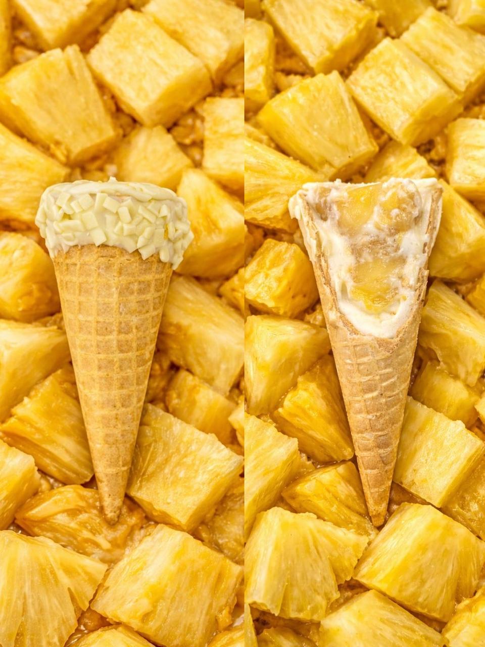 Cone Ice artesanal sabor abacaxi