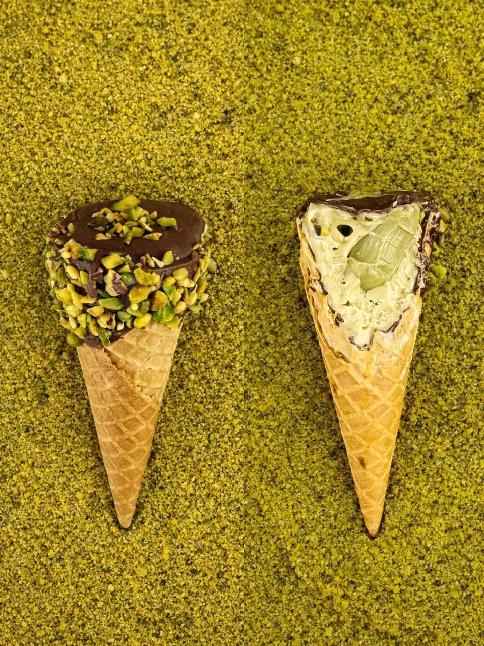 Cone Ice artesanal sabor pistache
